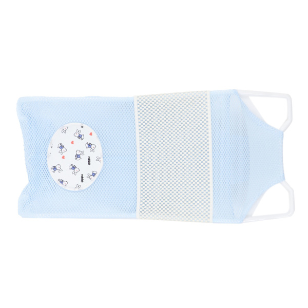 Baby Mesh Badkudde Pad Söt Cartoon Säker Ergonomisk Nyfödd Badkar Stöd Nätmatta för Hem Himmelblå