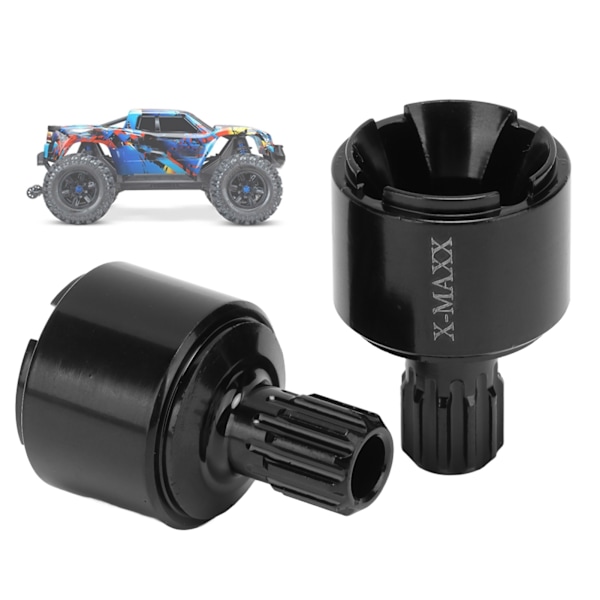 2 st RC främre och bakre drivkoppar svart lätt utbytbara RC ståldrivkoppar för TRAXXAS X MAXX 1/5 klätterbil