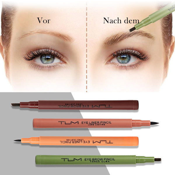 Vattentätt Eyeliner Kit, 24-timmars Anti-Svett Smokey Eyeliner, Exakta Designer Ultra Fin Spets För Perfekta Kattögon (4 st)