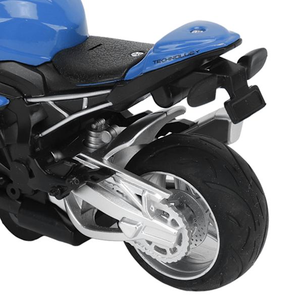 Barn Dra Tillbaka Motorcykel Leksak Ljud Ljuseffekter Hög Simulering Legering Motorcykel Modell Blå