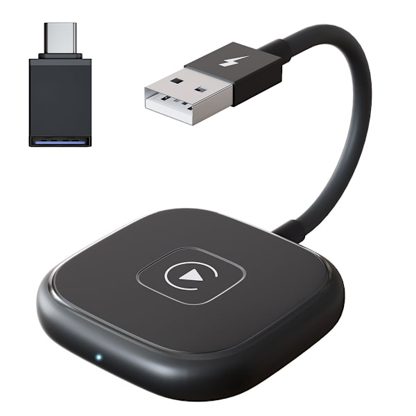 Trådlös CarPlay-adapter för iPhone iOS 10+, 5 GHz trådlös Carplay-dongel Konvertera fabriksmonterad trådbunden CarPlay till trådlös, automatisk anslutning