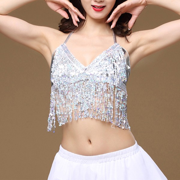 Bh-topp för magdans för kvinnor med bröst- och höftsjal