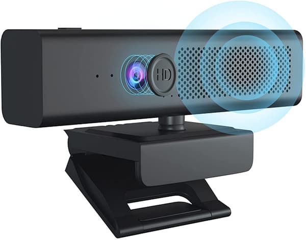 Webbkamera med integritetsskydd, HD-streaming för professionella samtal