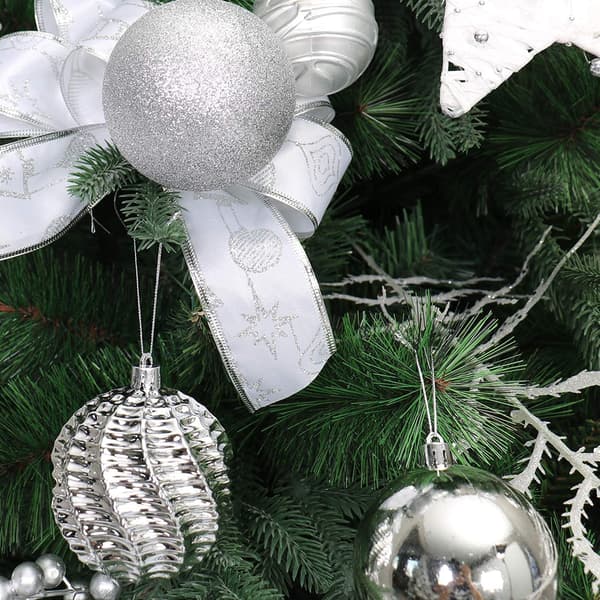 Julekulepynt Knusesikker Julepynt Sett Dekorasjoner til Juletrekuler red silver