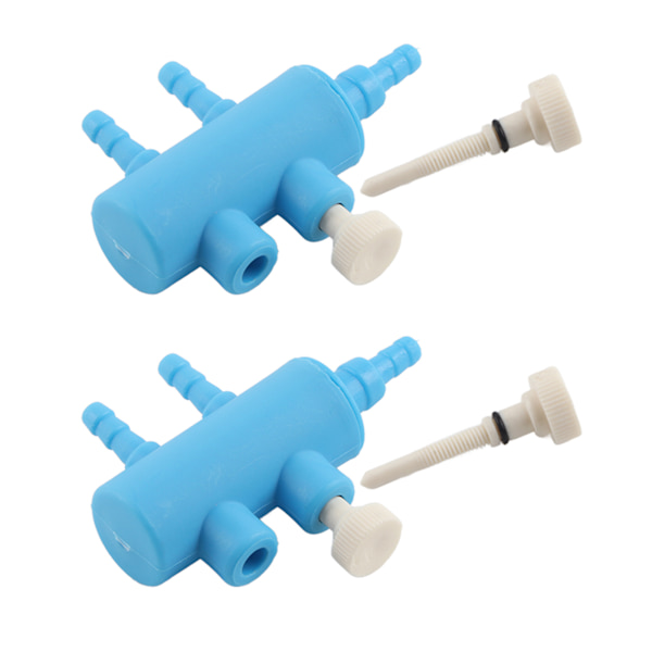 Plast Akvarium Vattenrör Volymkontroll Ventil Anslutning Fisktank Luftdelare Syrepump Tillbehör 2 Vägar 2PCS