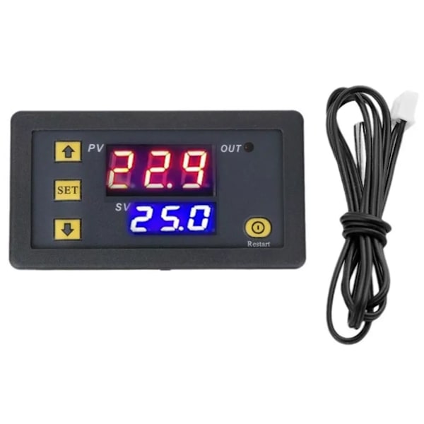 Termostat LED temperaturreglerbrytare termostat 12V 24V 230V 20A