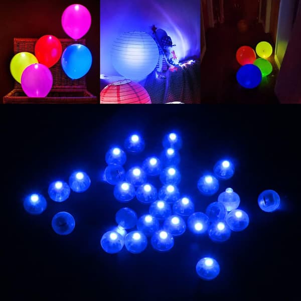 LED Mini Runde Ballonlys, 100 Stykker Mini LED Ballon, Mini
