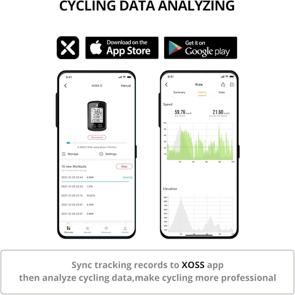 E-Bike GPS Navigator, ANT+ Cykeldator med Bluetooth APP-anslutning, Exakt GPS-positionering för Sömlös Navigation, Auto Bakgrundsbelysning 1.8\" HD