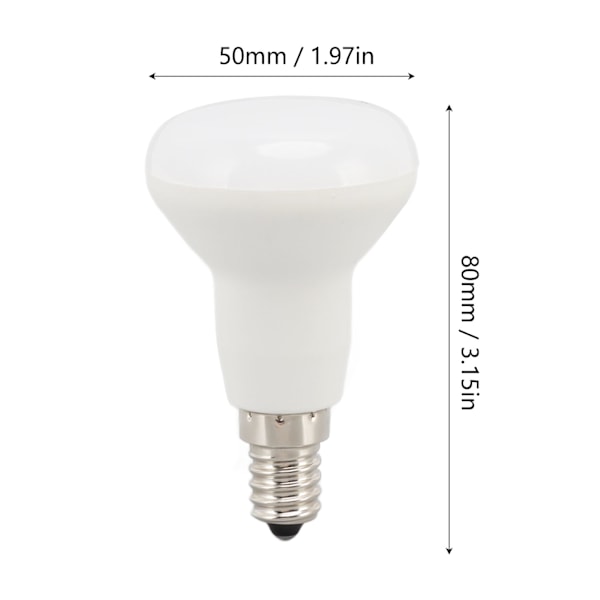 LED-lampa Lång Hals Svampsform 120 Graders Strålvinkel Bred Flood R50 E14 5W 3000K Varmvit 220V