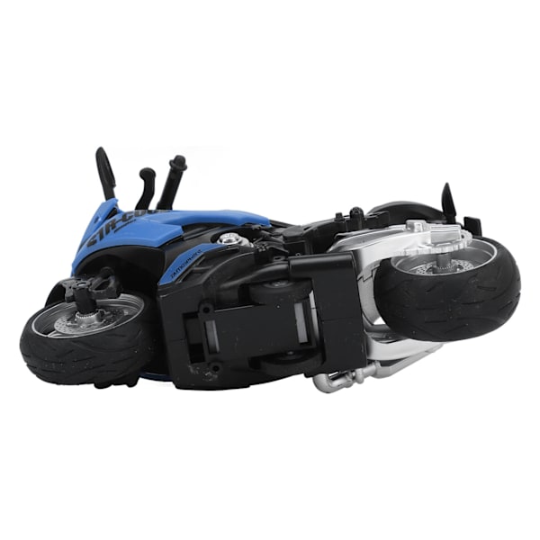 Barn Dra Tillbaka Motorcykel Leksak Ljud Ljuseffekter Hög Simulering Legering Motorcykel Modell Blå