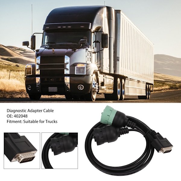 DB15 till 6P J1708 9p J1939 Diagnostisk Adapterkabel 402048 Plug and Play Hög Flexibilitet för Lastbil