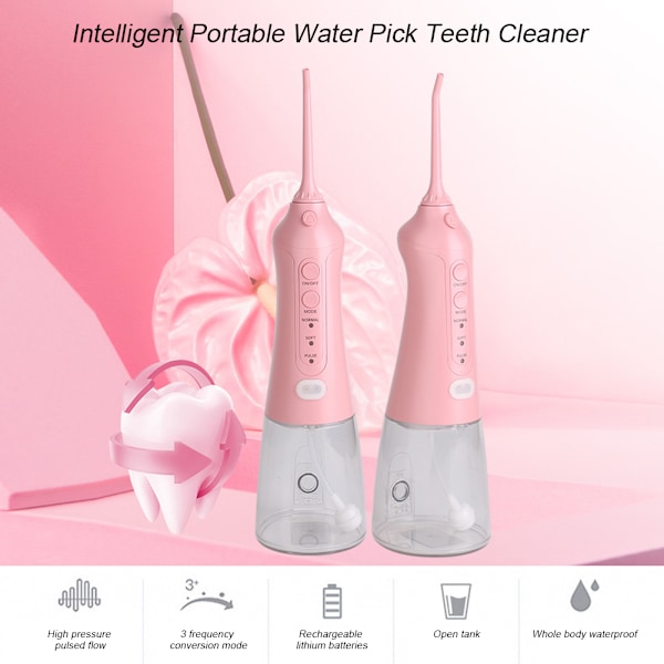 Oral Irrigator: Sladdlös Vattentrådsborste, 360 Graders Roterande Munstycken, Högkapacitetsbatteri, Vattentät Design, Djuprengöring & Förbättra Tandkött
