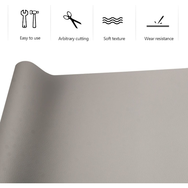 Konstläder klistermärken, läder reparation, läder lapp självhäftande renovering 50 x 137 cm, läder reparationskit för soffor, bilsäten,