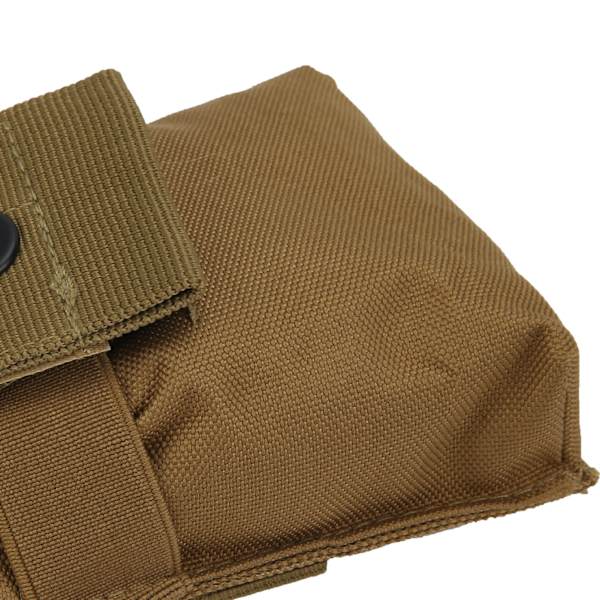 Multifunktionell Molle Radiohållare Holster Walkie Talkie Väska Påse för Tvåvägsradio (Tan )
