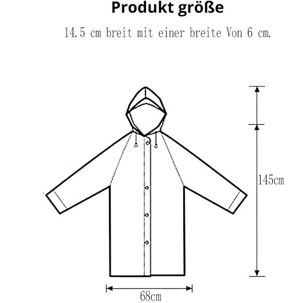 Ahsado Paket med 2 Regnponcho EVA Regnjacka Unisex Återanvändbar Regnrock Vattentät Andningsbar Bärbar Regnkappa för Camping Vandring Fiske,