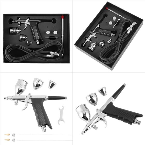 Professionellt Airbrush-set, mångsidigt airbrush-kit med precisionskontroll och högkvalitativa material för modellmålning, läderkläder, biltryck,
