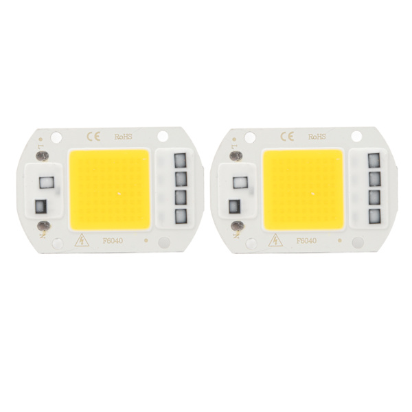 2 st LED COB-chip med hög effekt, drivrutinfri integrerad SMD-lampbricka, ljuseffektiv flip COB-lampbricka, varmt ljus 50W