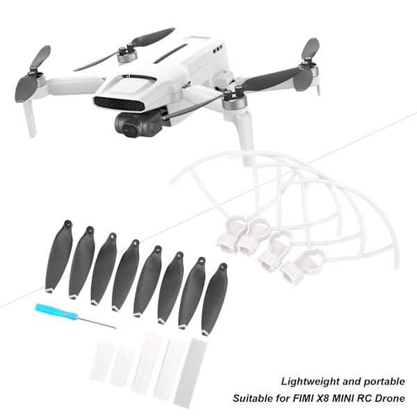 Ökad stativpropeller skyddsskydd RC drönare tillbehör för FIMI X8 MINIWhite
