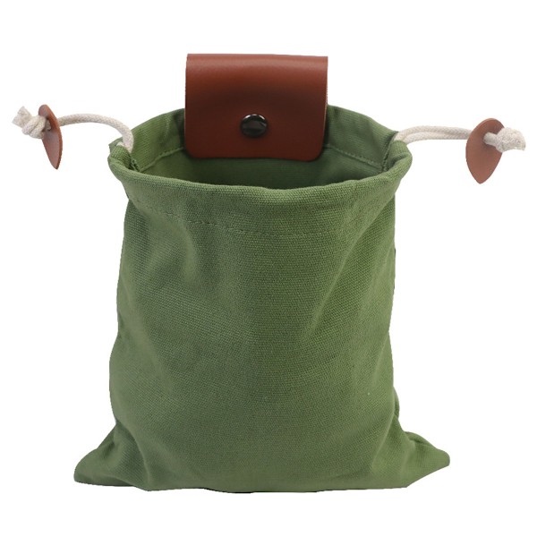 Canvas Forage Bag Trädgård Fruktplockning Väska Svampplockning Väska för Vandring Camping Jakt Strand Fällbar Lätt att bära