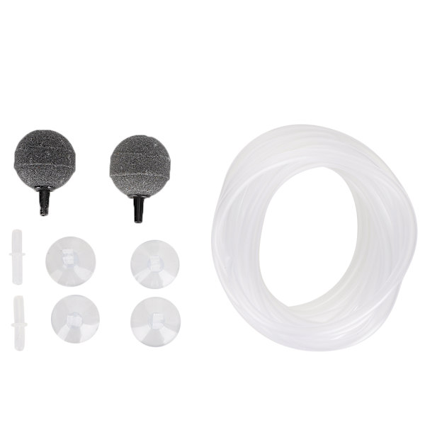 Akvarie syrepump tillbehör kit bubbelsten slang sugkopp hållare ventil aerartion enhet för fisk tank