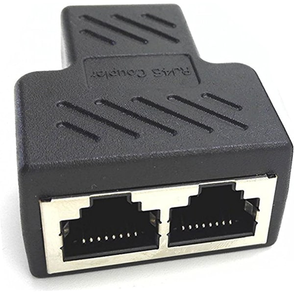 Rj45 Lan Connector 1 hona till 2 hona splitteradapter, lämplig för Super Ethernet kategori 5 ¼ Ethernet kategori 6