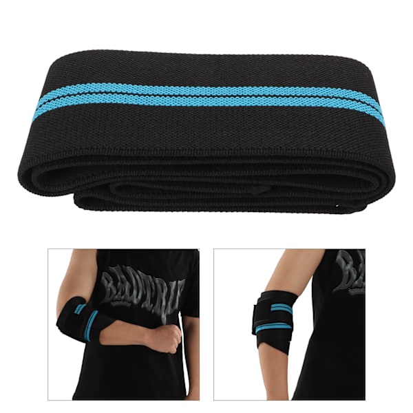Armbågsskydd Andningsbart Justerbart Stöd Skydd Armbågsbandage Wrap för Tennis Basketboll Tyngdlyftning Blå