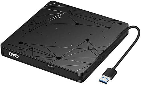 Ekstern DVD-drev til bærbar computer, USB 3.0 Bærbar Optisk Slim CD/DVD Brænder Afspiller Drev Desktop PC