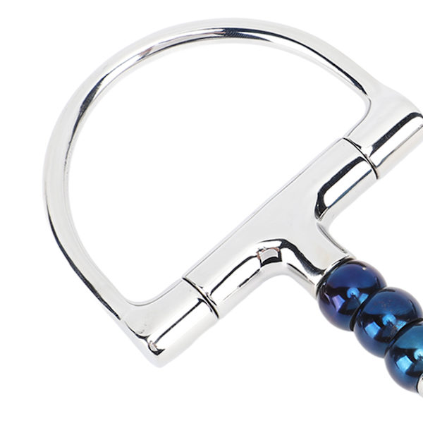 Hästbett i rostfritt stål 125 mm Anti-bitande hästmun D-ring Snaffle Bit för hästgård