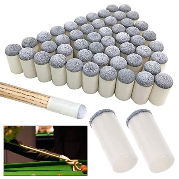 100 plasthoder for biljardkøer, egnet for biljardkøer og snooker (12 mm)