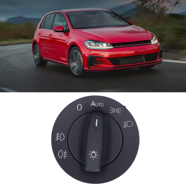 Automatisk frontlyssensor, krom automatisk frontlysbryter kompatibel med Golf MK5 MK6 Jetta MK5 Passat B6 Tiguan Rabbit, høykvalitets ABS-plastinteriør