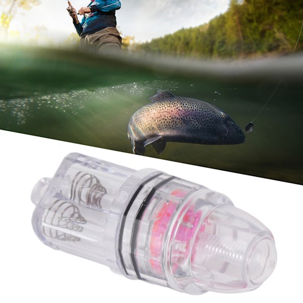 Djuphavsfiske Ljus Transparent Plast AA Batteridriven LED Fiske Ljus för Trolling Hav Sötvatten Röd