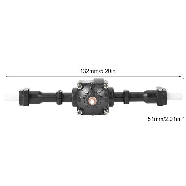 1/16 Växeldifferentialaxel i metall för FY004 Q64 Q60 WPL B36 MN77 6-hjulig RC-bil