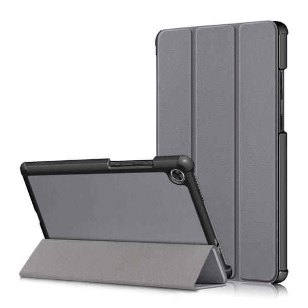 Lenovo Tab M8 2. generasjon (HD) Litchi Tri-Fold Deksel Grå