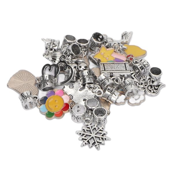 Charm armbandssats grundläggande armband färgade pärlor hängen smycken gör-det-själv-kit för födelsedagsfest spelgåvor färgglada