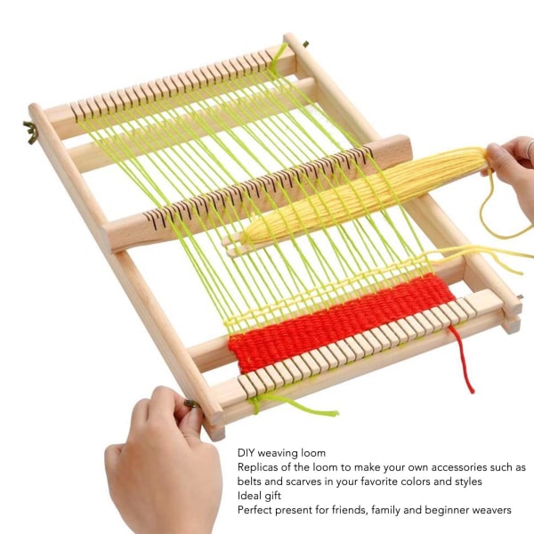 1 Set Vävstol Kit Flerfunktionell Innovativ Pedagogisk DIY Handgjord Trävävstol för Barn