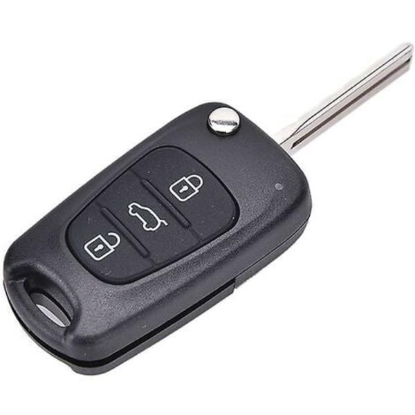 Fjärrvikbar nyckelskal 3 knappar Fob för Hyundai I20 I30 Ix35 I35 Oskuren
