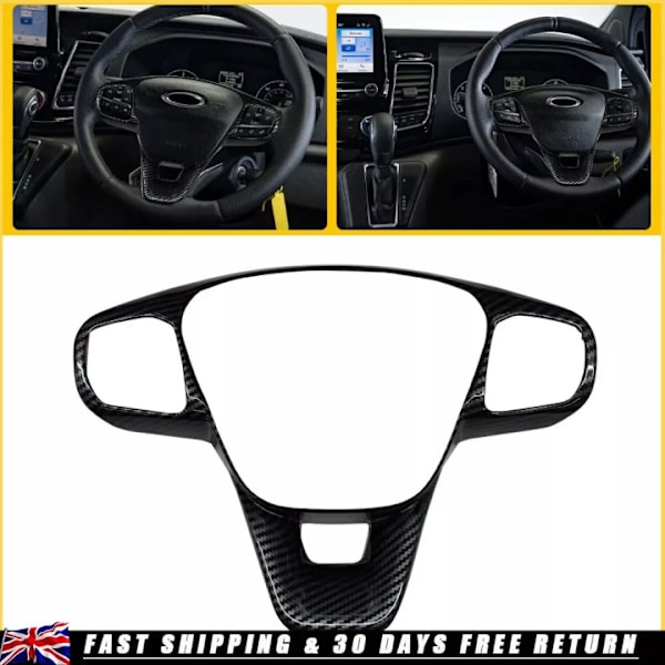 FOR Ford Transit Custom INREDNING RATT SKYDD TRIM KOLFIBER FÄRG