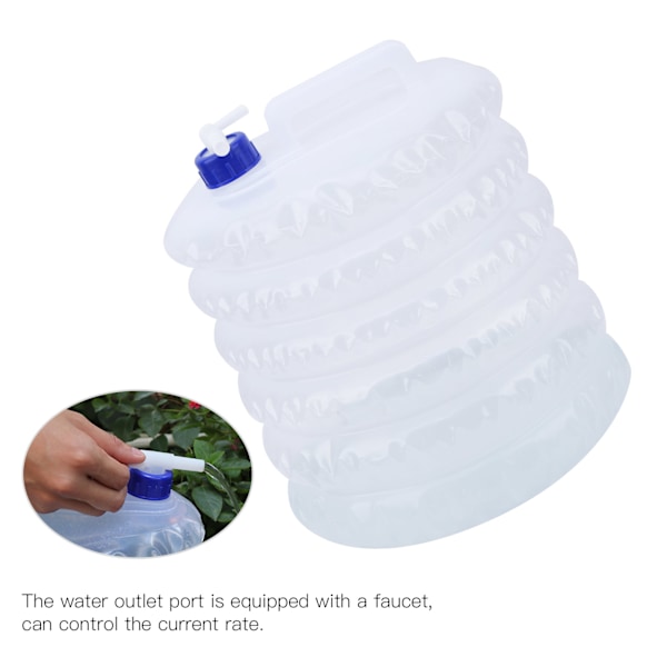 2PCS Utomhus Fällbar Vattenhink Bärbar Plast Vattenpåse Flaska för Camping Vandring