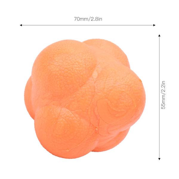 3 st oregelbundna reaktionsbollar Hand-öga-koordinationsträningsboll Agility Trainer L (orange)