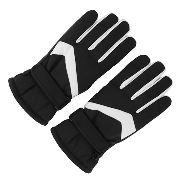 1Set Vinter Touchscreen Handskar Vattentäta Förtjockade Fleece Varma Handskar för Män Kvinnor Utomhus Cykling Skidåkning Svart M