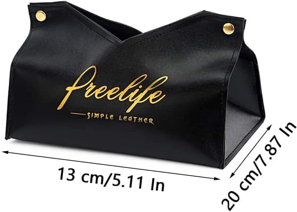 2 stk. Tissue Holder, PU Tissuebokser, PU Lær Tissueboks Ho