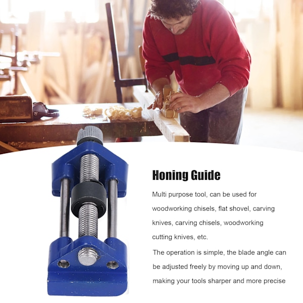Honing Guide Träbearbetning Fast Vinkel Justerbar Sliphjälp för Stämjärn Planhyvelblad