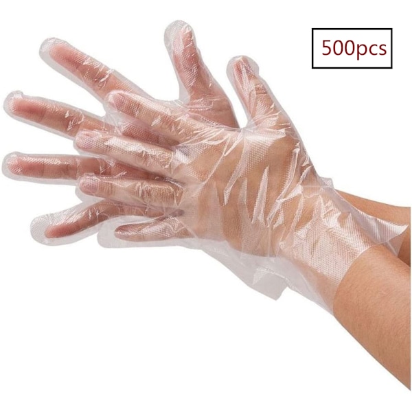 Handskar med ambidextriös design, latexfria för allergikänsliga användare, idealiska för matberedning och hantering