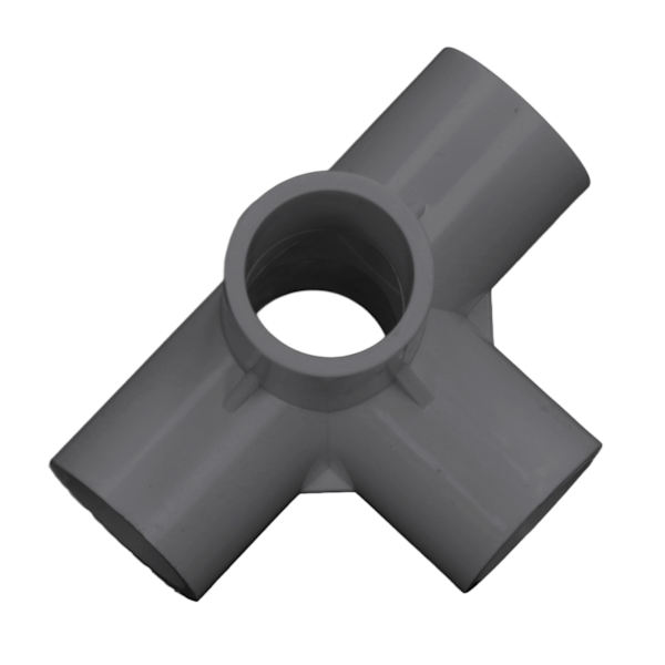10 st 5-vägs rörkoppling 25mm PVC armbåge rörbeslag för möbler växthus tält svart