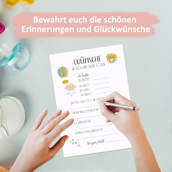 Paket med 30 baby shower gissningskort att fylla i, perfekt gissningslek för baby shower eller könsavslöjande, dekorativt baby shower-partyspel,