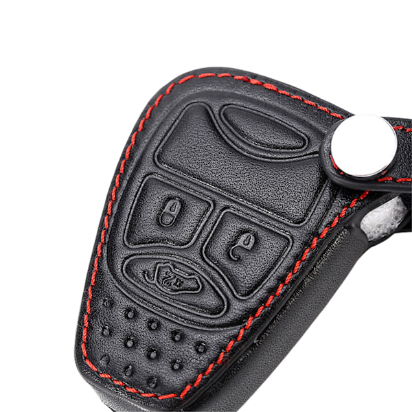 Jeep Rött Rakt Linje Nyckelskydd för Wrangler Compass Freelander Äkta Läder Bilnyckelhållare