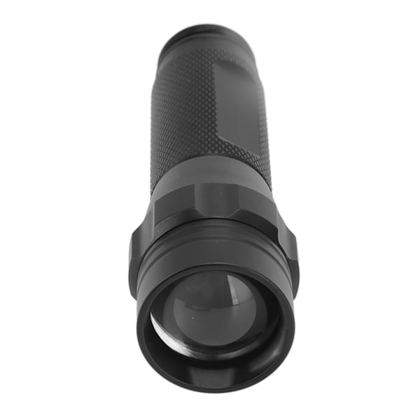 Röd LED-ficklampa Zoomable Aluminiumlegering Bärbar Röd Linsficklampa med Snöre för Fiske Jaktdetektor