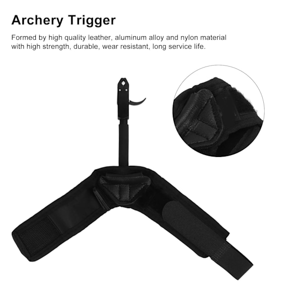 Bågskytte Trigger Release Hjälpmedel handledsrem Båge Trigger 360 Graders Rotation för Kompositbåge Utomhussporter