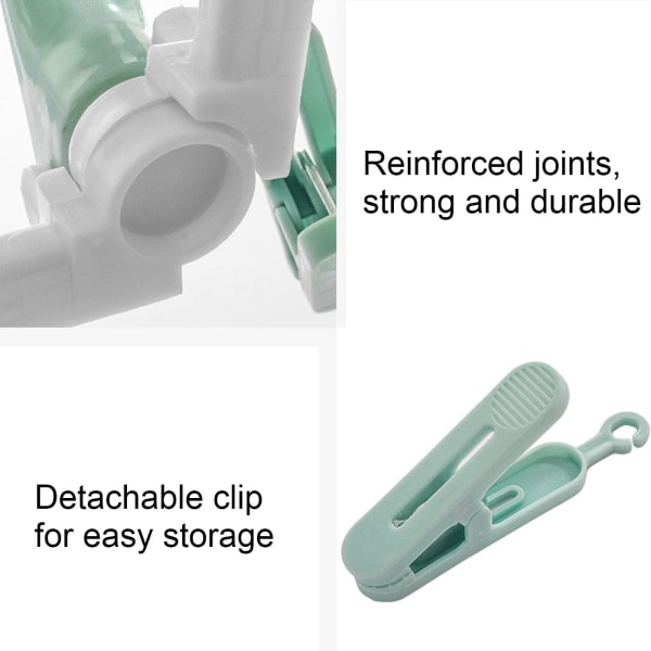 Sock Drying Rack, 2-pack plast strumpor galge hopfällbar hängande tvätt torkställ klämmor för strumpor underkläder handdukar