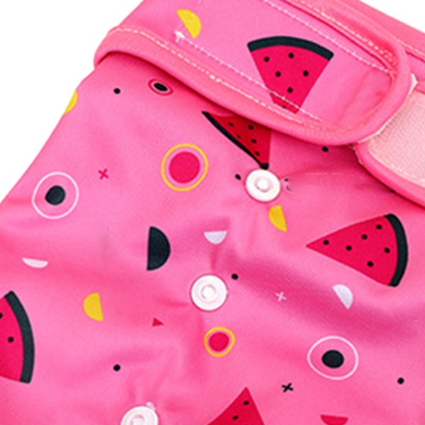 Fysiologiska byxor för husdjur, andningsbara, läcksäkra, justerbara, tvättbara hundskyddsbyxor för hemmet, utomhus, rosa vattenmelonlook XS
